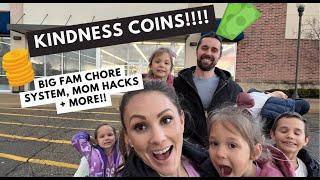 Big family KIDS CHORE SYSTEM!! || Large Family Management Routine || KINDNESS COINS