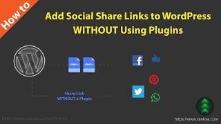 How to Add Social Media Share Links to WordPress Without Using a Plugin