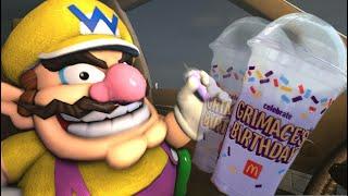 WARIO TRIES THE GRIMACE SHAKE