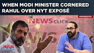 Modi Minister Chandrasekhar Takes On Congress, Rahul Gandhi Over China-NewsClick Link Exposed By NYT