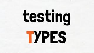 What Software testing types do you know?