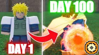 Spending 100 Days As MINATO NAMIKAZE In Shinobi Life 2...