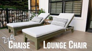 Outdoor Chaise Lounge Chairs made from 2x4s! (...mostly)