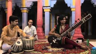 Susri Anjali Sharma plays the sitar in Varanasi on May 10, 2011