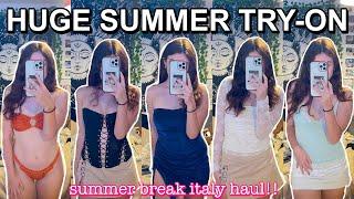 HUGE SUMMER TRY-ON HAUL 2023 super cuter trendy clothes for Italy!