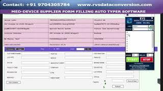 MED-DEVICE SUPPLIER FORM FILLING AUTO TYPER | MEFD form filling auto typing software