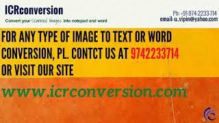 ICR Conversion Image to Notepad