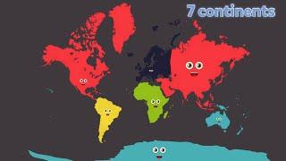 7 continents size comparison/Classic KLT remake!