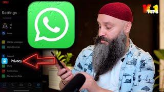 تنظیمات حریم خصوصی واتسپ whatsapp privacy menu