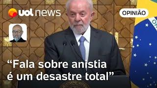 Lula fica mais perto da bancada bolsonarista do que do STF ao falar de anistia, diz Josias