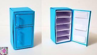 DIY Mini paper refrigerator / Mini Paper Craft / Easy Origami Refrigerator DIY / Paper Crafts Easy