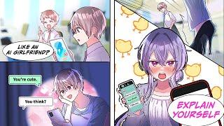 [Manga Dub] I thought I was talking to an AI girlfriend, but it was my boss...!? [RomCom]