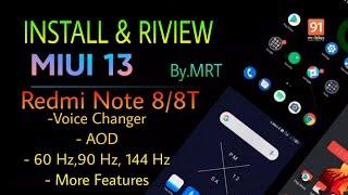 MIUI 13 Stable Redmi Note 8 / 8T Port By MRT Include Gcam,  |  Review & Install