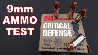 AMMO TEST:  9mm Hornady Critical Defense