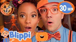 Blippi & Meekah’s Spooky Trick or Treat Adventure  | Blippi | Moonbug Kids Learning Corner