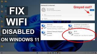 Fix WiFi Option Is Disabled in Windows 11 | Re-Enable WiFi