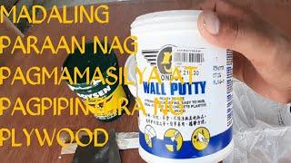 PAANO MAGMASILYA AT MAGPINTURA NG PLYWOOD// HOW TO APPLY PUTTY & PAINT ON PLYWOOD