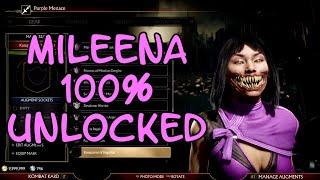 Mileena Showcase - All Gear, Skins, Cinematics & Finishers Unlocked - Mortal Kombat 11