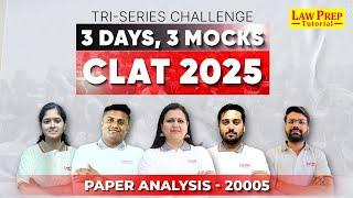 TRI-Series Challenge for CLAT 2025 | Day 1 Mock Paper Analysis