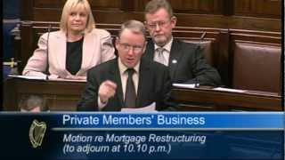 Brian Stanley TD on social housing and mortgage restructuring