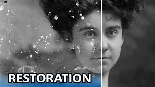 PHOTOSHOP TUTORIAL: Photo Restoration, How to repair and restore damaged Photographs