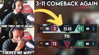 FNS Reacts To Fnatic Doing The 3-11 Comeback Again Against KOI In VCT