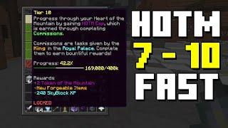 The FASTEST Way to Get Heart of the Mountain 7 - 10 (Hypixel Skyblock Glacite Tunnels)