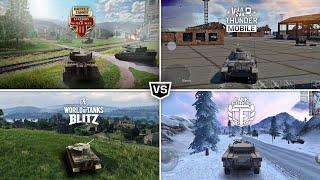 War Thunder Mobile VS Word of Tanks Blitz VS Tank Force VS Battle Tanks Comparison