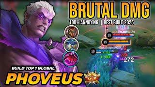 PHOVEUS BEST BUILD 2025 | BUILD TOP 1 GLOBAL PHOVEUS GAMEPLAY | MOBILE LEGENDS