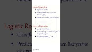 Linear vs Logistic Regression