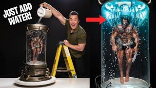 WEAPON X in ADAMANTIUM BONDING CHAMBER!!! Crazy Custom Wolverine Statue in Water!