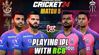 RCB vs RR - Thriller  - Playing IPL as RCB in Cricket 24 #5