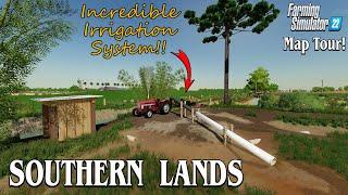 IRRIGATION SENSATION! “SOUTHERN LANDS” MOD MAP TOUR! ON Farming Simulator 22 (Review) PS5.