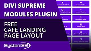 Divi Supreme Modules Free Cafe Landing Page Layout 