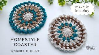 Quick and Easy Crochet Coasters: Ideal Beginner Gifts for Housewarming, Holidays and Entertaining