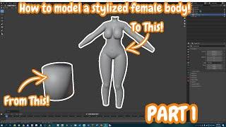 [Blender 2.83] How to model a stylized female body [Tutorial | Part 1]