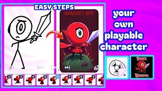 Flipaclip to Video Game easy | Play as your own animated character (Brave Warrior - game name)