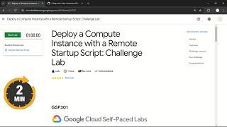 Deploy a Compute Instance with a Remote Startup Script: Challenge Lab | #qwiklabs | # GSP301