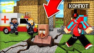 КАК НАМ СПАСТИ ЖИТЕЛЯ ИЗ ТРЕЩИНЫ В МАЙНКРАФТ | Компот Minecraft