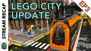 LEGO City Update #3: Buildings Moved, Roads Installed, Tram Lines Laid