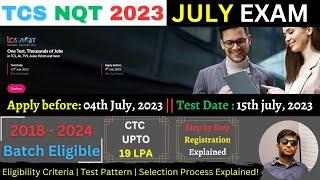 TCS NQT 2023 - July Exam | Step by Step Registration Process | Batch : 2018 - 2024 | Apply Now!️