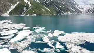 4K Scenery: Stunning Spring in the Cold glaciers melting Mountains green