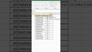 How to get fail and pass result using if function || IF function in excel