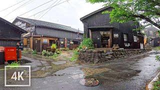 Heavy Rain Walk: Traditional Japanese Pottery Village | 4K HDR