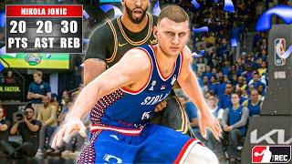 NIKOLA JOKIC BUILD Drops TRIPLE-DOUBLE In The REC CENTER In NBA 2K24 (20PTS, 20 AST, & 30 REB)