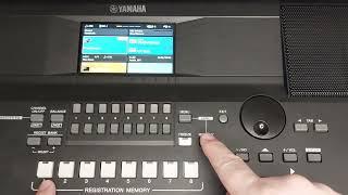 How to create a new bank and a registration memory on Yamaha PSR SX600