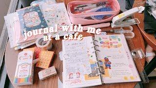 journal with me at a cafe ️#2