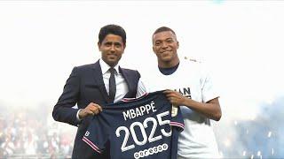 PSG announce Kylian Mbappé's new contract pre-match at Parc des Princes!  Forward signs until 2025