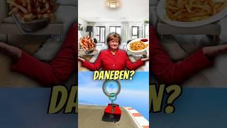 Merkel und Monte diskutieren Ketchup auf die Pommes oder daneben? 