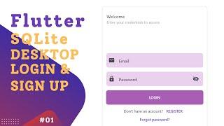 Flutter SQLite Desktop App Login & Sign Up | Speed coding